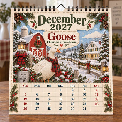 🐄 2027 Farm Animals & Country Life Wall Calendar