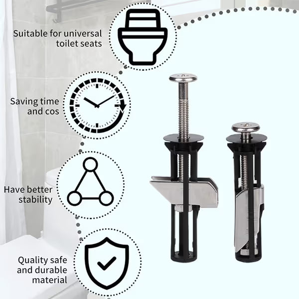 🔥Hot Sale🔥Heavy Duty Toilet Seat Fastener Bolt kit(A Set of 4 Pcs)🔥