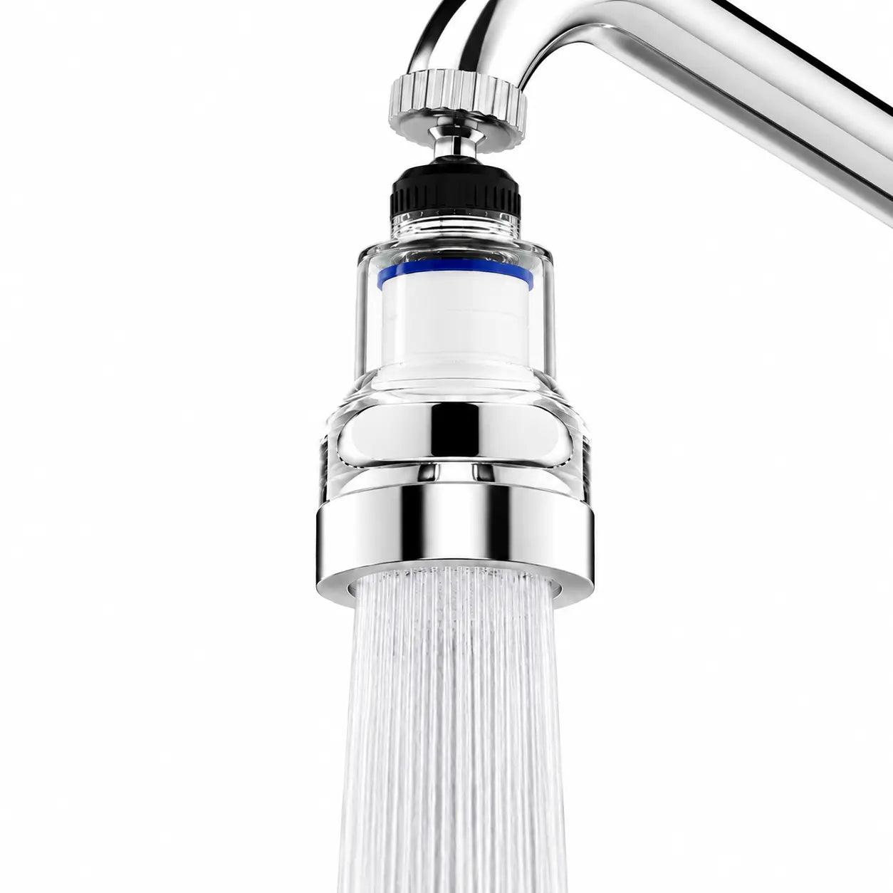 360° Rotating Faucet Aerator Filter, 6-Layer Filter with 3 Water Modes（ Includes 10 Replacement Filters ）