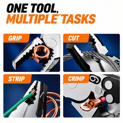 55-Steel Self-Locking Anti-Skid Ratchet Pliers | Heavy-Duty Wire Cutters & Holding Tool🔧⚙️