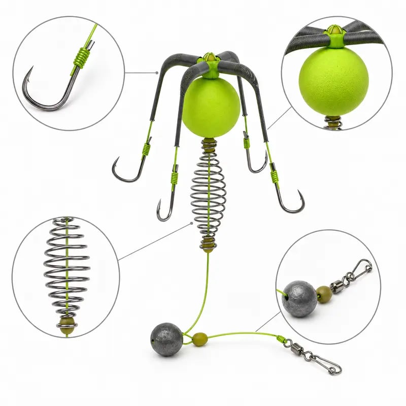 🎣 Anti‑Snag Floating Explosion Hook Rig for Carp & Catfish