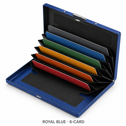🔒 RFID-Blocking Stainless Steel Card Wallet – 6/10-Card Slim Organizer