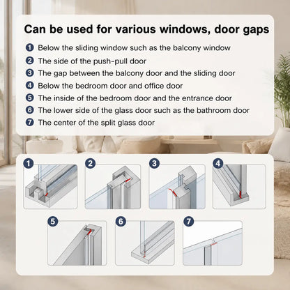 Adhesive Weather Stripping Tape — All-Season Door & Window Draft Stopper