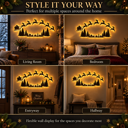 Hot sales🔥LED Santa & Reindeer Christmas Wall Decor