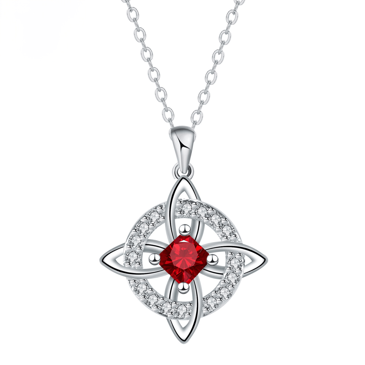 Personalized Witch’s Knot Birthstone Necklace