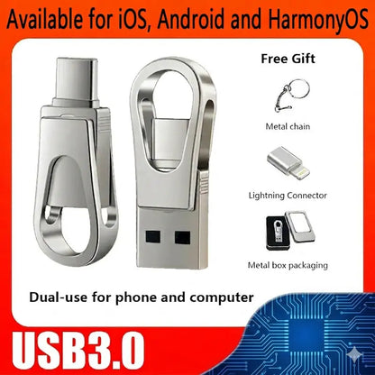 💾 3‑in‑1 USB Stick Drive – Dual‑Interface OTG Type‑C Flash Drive for Phone, Tablet & PC！！！