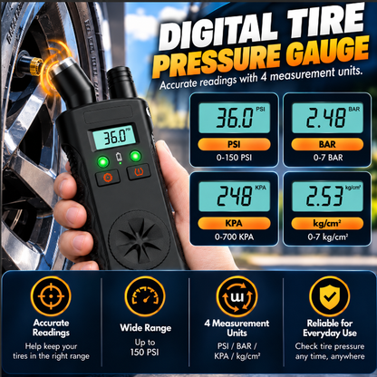 🚗 2-in-1 GM TPMS Relearn Tool & Digital Tire Pressure Gauge — 150 PSI
