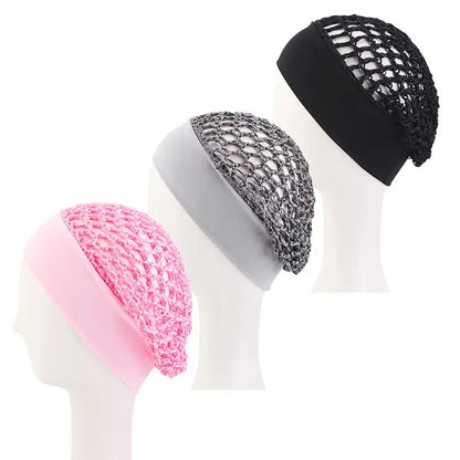 3-Piece Stretchy Wide-Edge Sleeping Cap Set