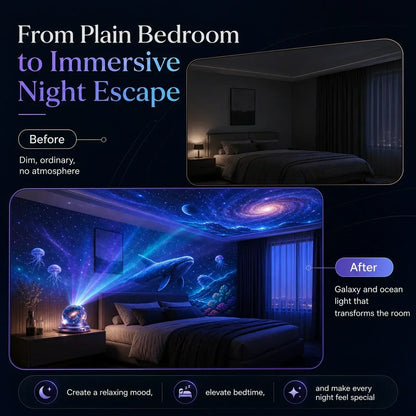 🏆2026 Best Seller |🌌 Galaxy & Ocean Projector Night Light | Bring the Night Sky Home