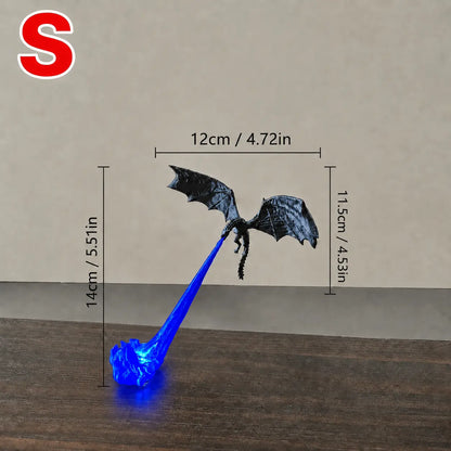 Dragon Flame Book Nook with LED Light, 3D Printed Fantasy Bookshelf Decor ✅