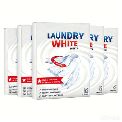 🔥💥 Deep Cleaning Laundry Whitening Sheets ✨🧺 Powerful Stain Remover Brightening Fabric Laundry Cleaning Sheets