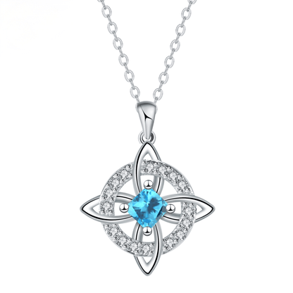 Personalized Witch’s Knot Birthstone Necklace