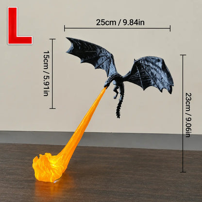 Dragon Flame Book Nook with LED Light, 3D Printed Fantasy Bookshelf Decor ✅