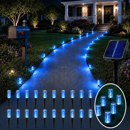Set of 20 LED Solar Garden Stake Lights