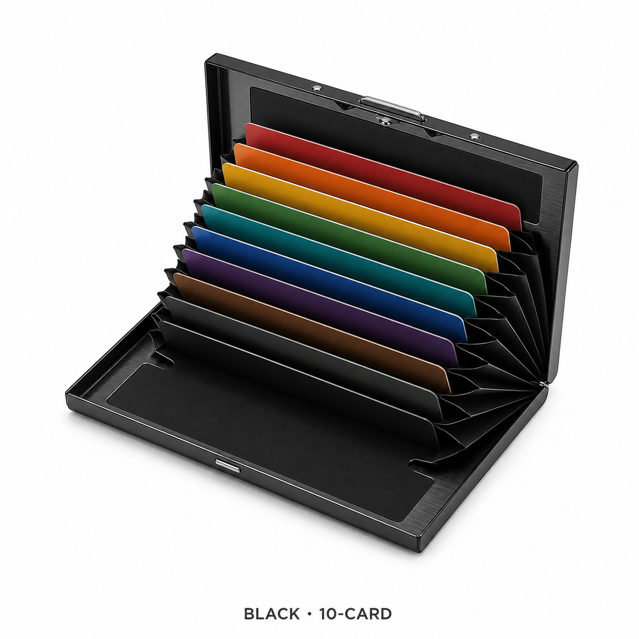 🔒 RFID-Blocking Stainless Steel Card Wallet – 6/10-Card Slim Organizer