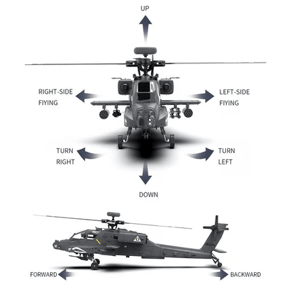 💯YU XIANG F11-S AH64 Apache RC Helicopter 1/32 2.4G 6CH RTF GPS Smart Version