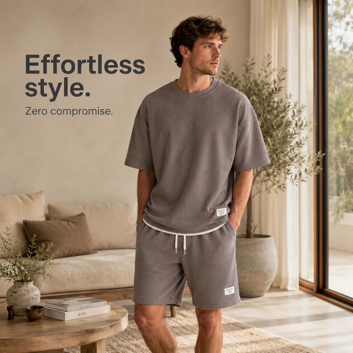 Premium Waffle Knit Lounge Set