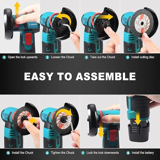 12V Cordless Mini Angle Grinder Kit