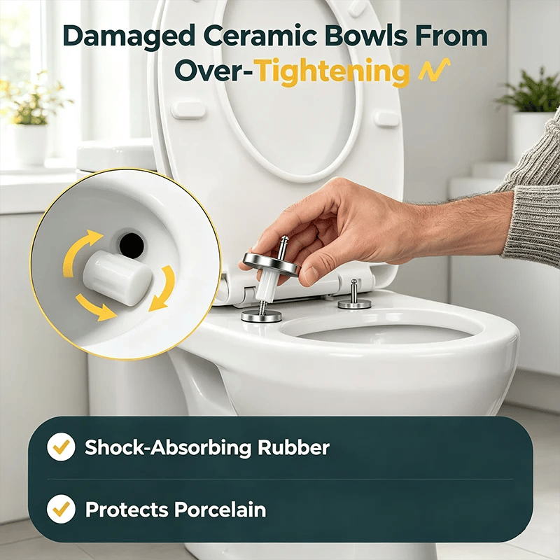 🔥HOT SALE🔥2 Counts, Universal Toilet Seat Expansion Screw Bolts, Thickened Stainless Steel🔩