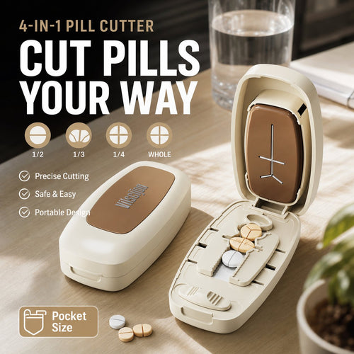 💊 Multifunctional Tablet Cutter & Splitter – Indispensable for Home Use ✨