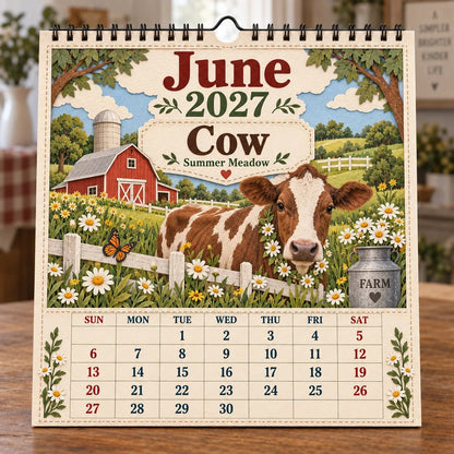 🐄 2027 Farm Animals & Country Life Wall Calendar