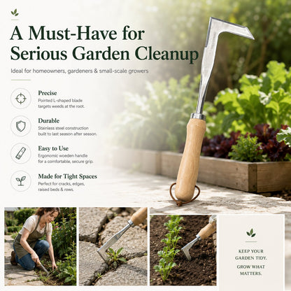 Buy 1 Get 1 Free 🔥Stainless Steel Crevice Weeder / L-Shape Hand Hoe