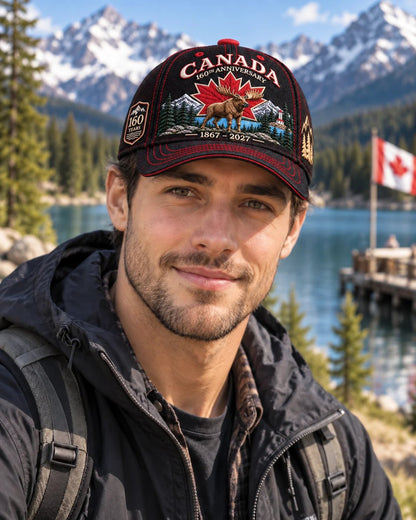 🍁 Canada 160th Anniversary 1867–2027 – Premium Embroidered Heritage Cap100% Cotton • Detailed Embroidery • Comfortable Fit