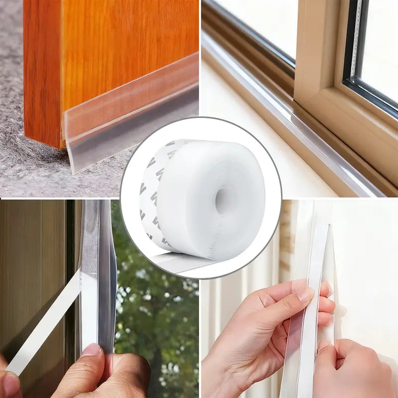 🔥16.4Ft Door Weather Stripping | Adhesive Draft Stopper Seal Strip for Doors, Windows & Shower Doors