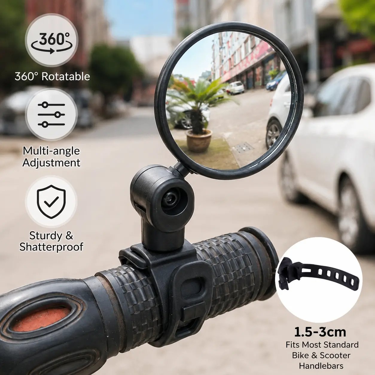 Bike Handlebar Rear View Mirror