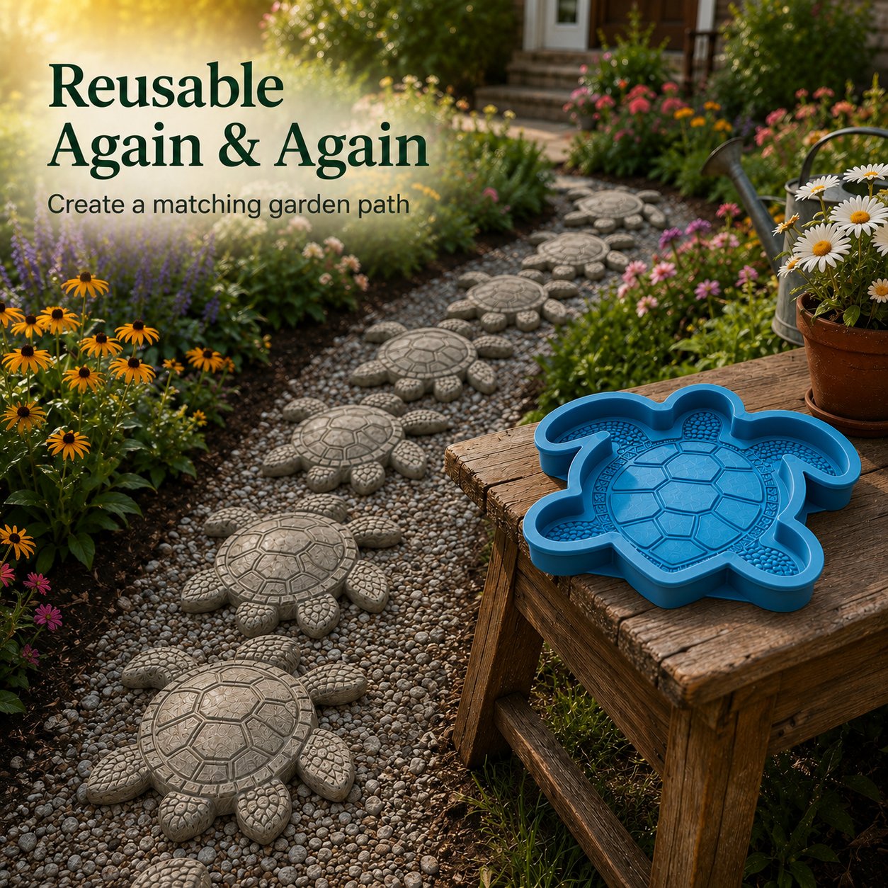 💥 LAST DAY 49% OFF - 🌊 Reusable Ocean Theme Garden Art Mold – Make Your Garden Truly One of a Kind