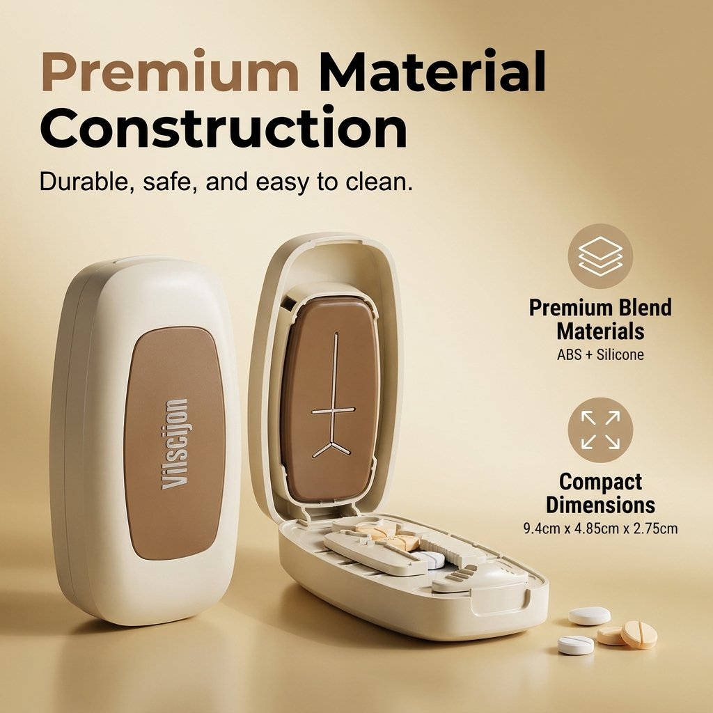 💊 Multifunctional Tablet Cutter & Splitter – Indispensable for Home Use ✨