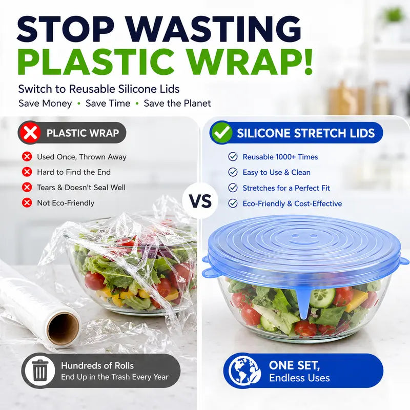 🔥Adpartner Silicone Lids for Food Storage (6-Pack)