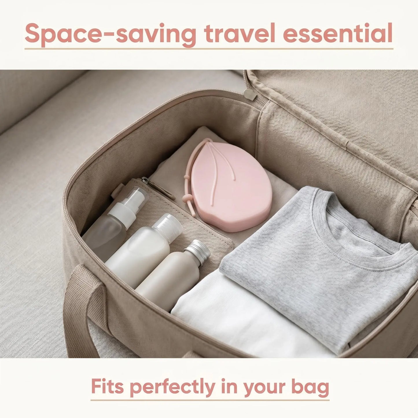Cute Peach-Shaped Portable Soap Sheet Holder, Double-Layer Travel Soap Case ✅