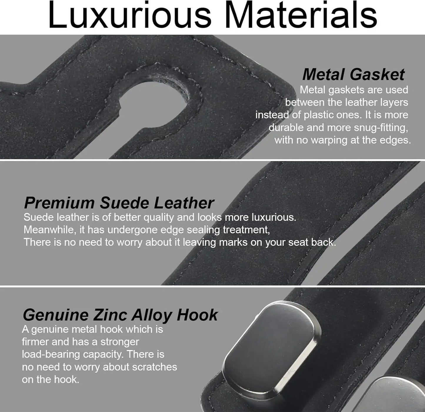 Car Seat Headrest Hooks, Heavy-Duty Purse & Grocery Bag Hangers ✅