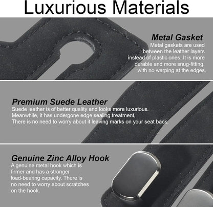 Car Seat Headrest Hooks, Heavy-Duty Purse & Grocery Bag Hangers ✅