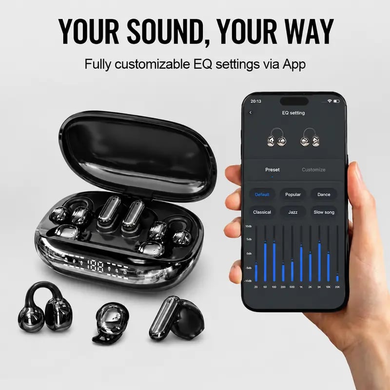 🎧 3-IN-1 Wireless Earbuds, 6 Earbuds Total with Power Bank Charging Case, Sleep / In-Ear / Clip-On Earphones, Reverse Charging, Sports & Sleep Bluetooth Headphones for Android & iOS