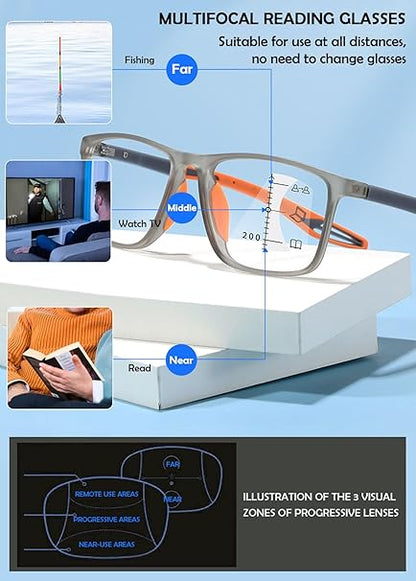 🔥Clearance Sale 49% OFF🏆👓Multifocal Glasses| For Presbyopia — No more switching!📚✨