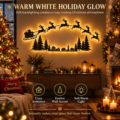 Hot sales🔥LED Santa & Reindeer Christmas Wall Decor