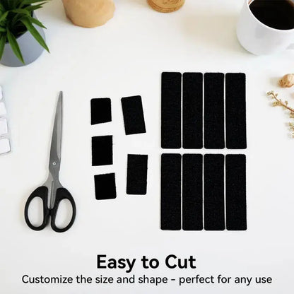 Heavy Duty Water-Resistant Reusable Self-Adhesive Double-Sided Hook-and-Loop Strips