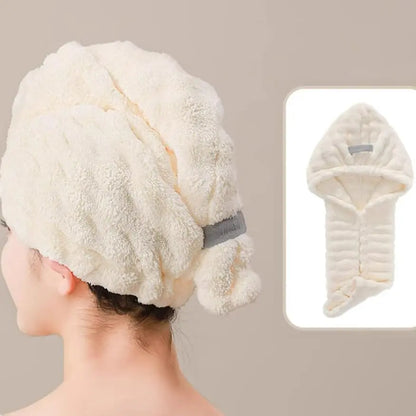 Ultra-Absorbent Microfiber Hair Turban – Soft Quick-Dry Towel Wrap for Long & Thick Hair