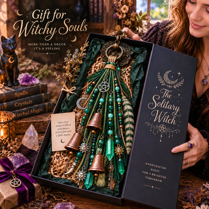 🔮 Witchy Door Charm – Celestial Bells & Crystal-Style Hanging Decor