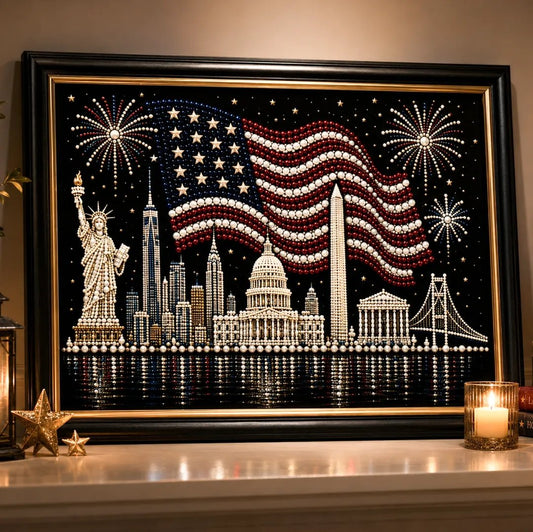 Anniversary Pearl Art Kit – Stars & Stripes Skyline Limited Edition - This product is a materials kit, not a finished product.