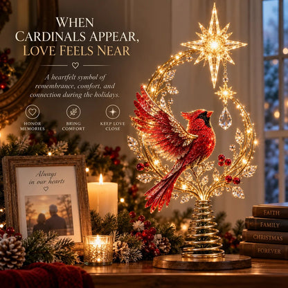🐦Cardinal Heaven’s Light Tree Topper🌟 (18in x 12in)