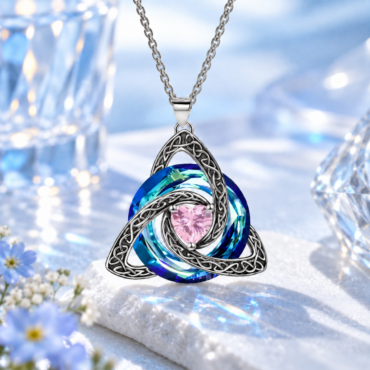 12-Month Birthstone Celtic Knot Necklace 💖