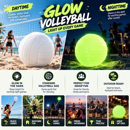 🏐 Fluorescent Volleyball – High-Visibility Ball for Beach, Training & Outdoor Play
