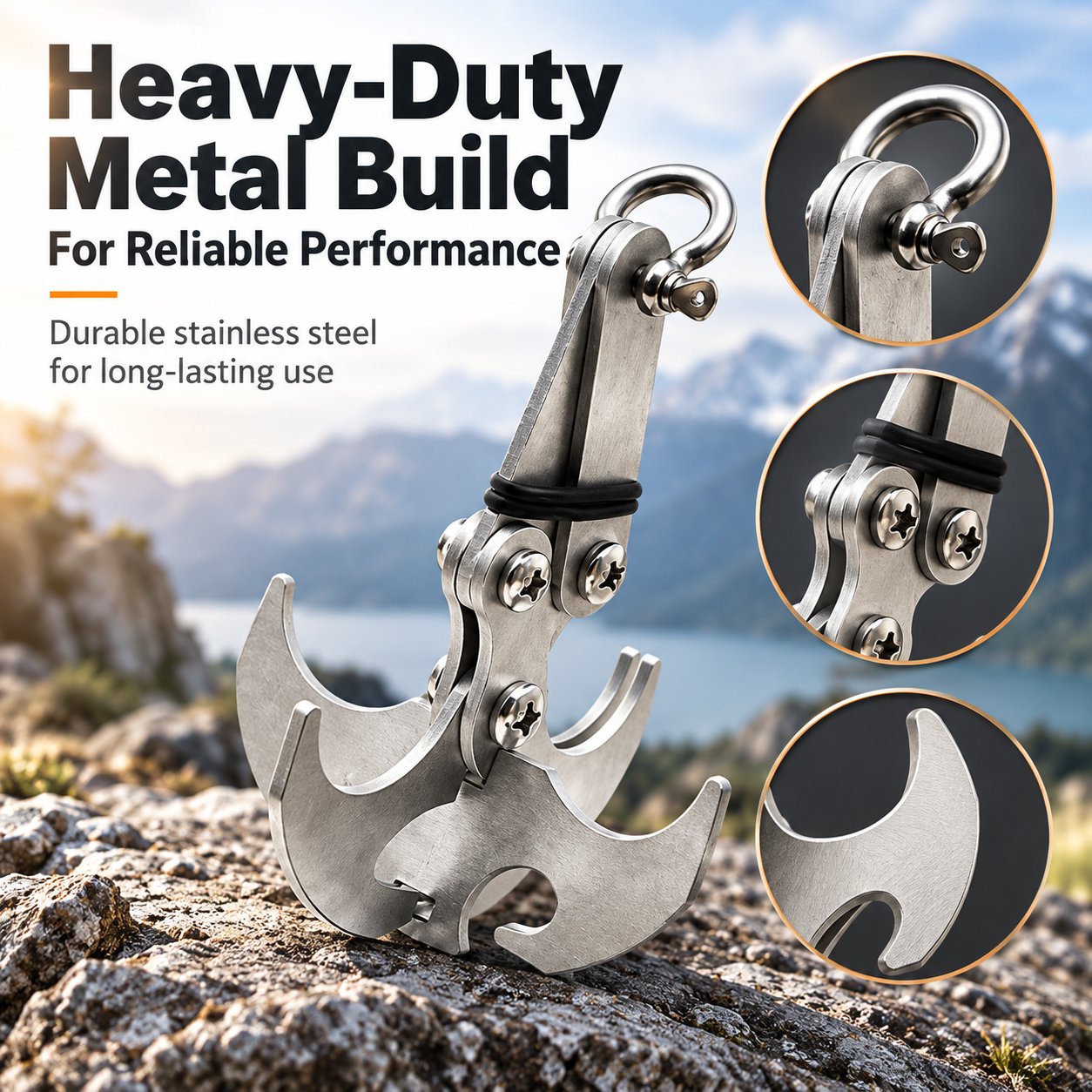 Heavy duty gravity hook metal build