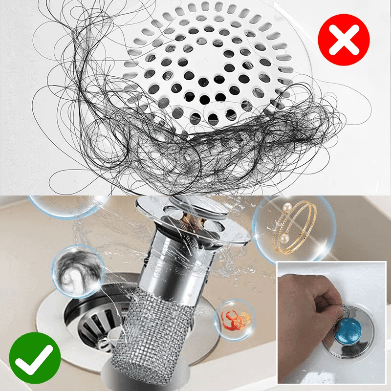 Sink Drain Strainer🚫Clog-Free Drain in Seconds!