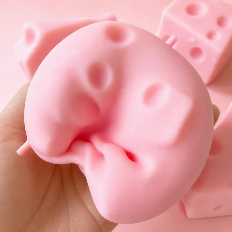 Cheese Squishy Toy for Stress Relief – Large Soft Squeezable Foam Cube Gift for Christmas, Birthday, Office Desk Decor