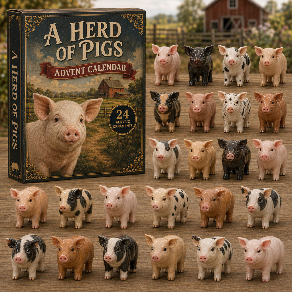 CHRISTMAS KICKOFF 40% OFF - Herd Of Pigs Advent Calendar 2026 - 24-Day Festive Countdown