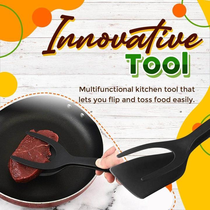 🍳  2-in-1 Spatula Clip – Heat-Resistant Silicone & Non-Slip Handle – Kitchen Cooking Essential 🔥